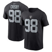 Nike Men's Maxx Crosby Black Las Vegas Raiders Player Name & Number T-Shirt