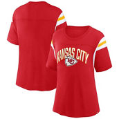 Fanatics Branded Women's Red Kansas City Chiefs Earned Stripes T-Shirt