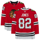 Fanatics Authentic Caleb Jones Chicago Blackhawks Autographed Red Adidas Authentic Jersey