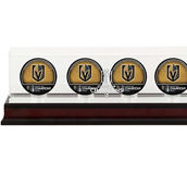Fanatics Authentic Vegas Golden Knights 2023 Stanley Cup s Mahogany Four Hockey Puck Logo Display Case