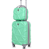 AMKA Gem 2-Pc. Carry-On Hardside Cosmetic Luggage Set