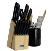 Gibson Home Westminster 23 Piece Carbon Stainless Steel Cutlery Set in Black wit