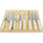 Gibson Home Wildcraft 10 Piece Cutlery Set With Cutting Board