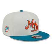 New Era Men's Cream/Aqua Miami Dolphins City Originals 9FIFTY Snapback Hat