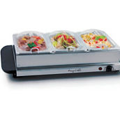 MegaChef Buffet Server & Food Warmer With 3 Removable Sectional Trays , Heated W