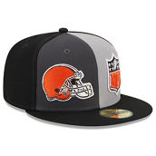 New Era Men's Gray/Black Cleveland Browns 2023 Sideline 59FIFTY Fitted Hat