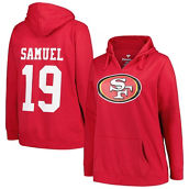 Profile Women's Deebo Samuel Scarlet San Francisco 49ers Plus Size Player Name & Number Pullover Hoodie