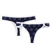 Concepts Sport Women's Navy Dallas Cowboys Gauge Allover Print Knit Thong