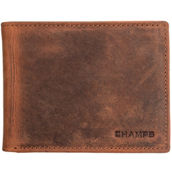 CHAMPS Leather RFID Blocking center-wing wallet in Gift box