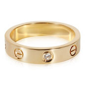 Cartier Love Diamond Ring in 18K Yellow Gold 0.02 ctw Pre-Owned