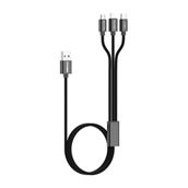 6FT 3 in 1 USB Charging Cable 2.4A, Universal Fast Charging Cord Connector