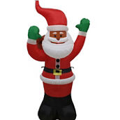 Black Santa Inflatable with Blower