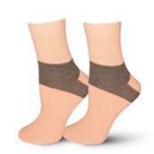 LECHERY Heel-stripe Pattern Cotton Socks