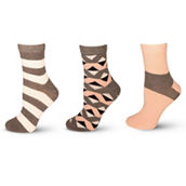 LECHERY Assorted Stripe Pattern Cotton Socks (3 Pack)