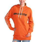 G-III 4Her by Carl Banks Women's Orange Denver Broncos Extra Inning Pullover Hoodie
