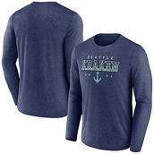 Fanatics Men's Fanatics Heather Deep Sea Blue Seattle Kraken Long Sleeve T-Shirt