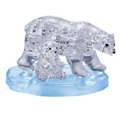 BePuzzled 3D Crystal Puzzle - Polar Bear and Baby: 40 Pcs
