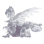 BePuzzled 3D Crystal Puzzle - Dragon (Clear): 57 Pcs