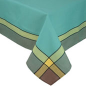 Xia Home Fashions,  Riviera Table Linens 60-Inch By 118-Inch Tablecloth, Teal