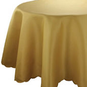 Xia Home Fashions, Samantha 70-Inch Round Tablecloth Gold