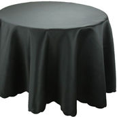 Xia Home Fashions, Samantha 70-Inch Round Tablecloth Black
