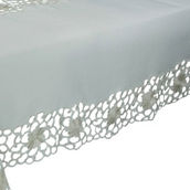 Xia Home Fashions,  Daisy Splendor Tablecloth, 70-Inch By 108-Inch, Ivory