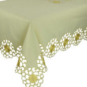 Xia Home Fashions,  Daisy Splendor Tablecloth, 70-Inch By 108-Inch, Yellow