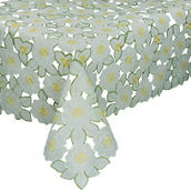 Xia Home Fashions, Dainty Flowers 70-Inch By 70-Inch Tablecloth