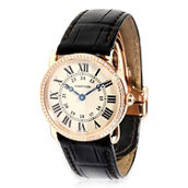 Cartier Ronde Louis Cartier WR000351 Women's Watch in 18K Rose Gold Pre-Owned