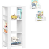 RiverRidge Kids Book Nook Cubby Storage Tower with 2 10'' Wall Bookshelves