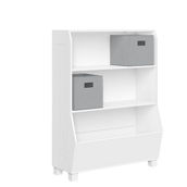 RiverRidge Kids 34in Bookcase with Toy Organizer and 2pc Bins