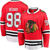 Fanatics Branded Men's Connor Bedard Red Chicago Blackhawks 2023 NHL Draft Home Breakaway Player Jersey