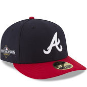 New Era Men's Navy Atlanta Braves 2023 season Side Patch Low 59FIFTY Fitted Hat