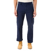 Stretch Fleece-Lined Canvas Cargo Pant