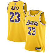 Nike Unisex LeBron James Gold Los Angeles Lakers Swingman Jersey - Icon Edition