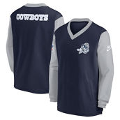 Nike Men's Navy Dallas Cowboys 2023 Sideline V-Neck Pullover Windshirt