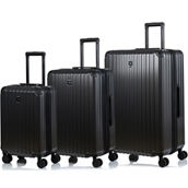CHAMPS Element Collection 3 Piece Luggage Set, Black