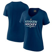 Fanatics Branded Women's Deep Sea Blue Seattle Kraken Authentic Pro V-Neck T-Shirt