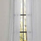 Manor Luxe, Cadence Sheer Rod Pocket Curtain Single Panel, 54 by 63-Inch