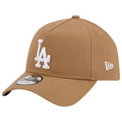 New Era Men's Khaki Los Angeles Dodgers A-Frame 9FORTY Adjustable Hat