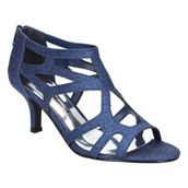 Easy Street Flattery strappy evening shoe with back zip