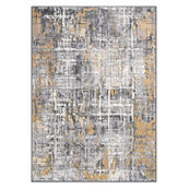 World Rug Gallery Distressed Abstract Stain Resistant Area Rug