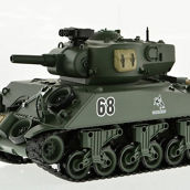 CIS-YZ-828 1:18 scale WWII USA Sherman tank with lights sound and BB gun