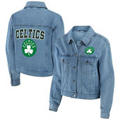WEAR by Erin Andrews Women's Boston Celtics Full-Snap Denim Jacket