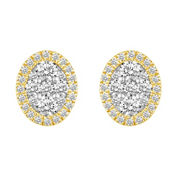 Royal Aura 14K Yellow Gold 1/2CTW Diamond Stud Earring