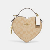 Coach Outlet Heart Crossbody In Signature Canvas
