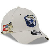 New Era Men's Stone Dallas Cowboys 2023 Salute To Service 39THIRTY Flex Hat