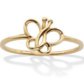 PalmBeach Stackable Butterfly Ring 14K Yellow Gold