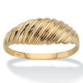PalmBeach Polished Solid 10k Yellow Gold Shrimp-Style Ring