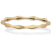 PalmBeach Stackable Bamboo Band Ring 10K Yellow Gold